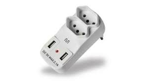 ADAPTADOR C/2 SAIDAS 2P+T C/02 PORTAS USB WI331 MULTILASER