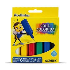 COLA COLOR C/06 CORES 23G ACRILEX