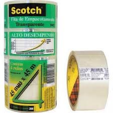 FITA PVC 45X45 TRANSP 5802 TR C/04 SCOTCH 3M