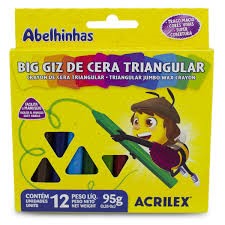 GIZ DE CERA TRIANG C/12 CORES ACRILEX