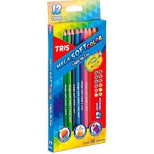 LAPIS DE COR C/12 CORES MEGA SOFT 684116 TRIS